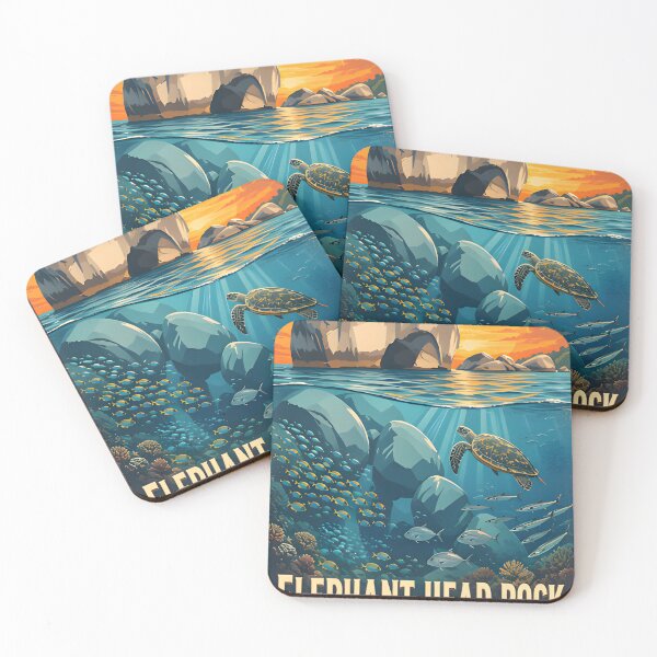 Item preview, Ocean Soul – Retro Tropical Sunset Illustration designed and sold by Spirit of Siam.