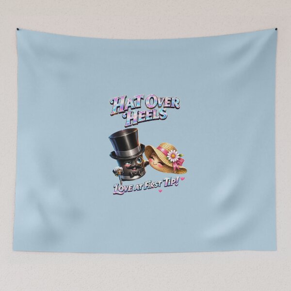 Item preview, Hat Over Heels – Gentleman Top Hat Falls for a Charming Straw Hat designed and sold by StakkaFu.