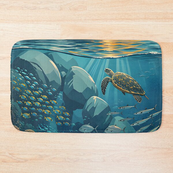 Item preview, Ocean Soul – Retro Tropical Sunset Illustration designed and sold by Spirit of Siam.