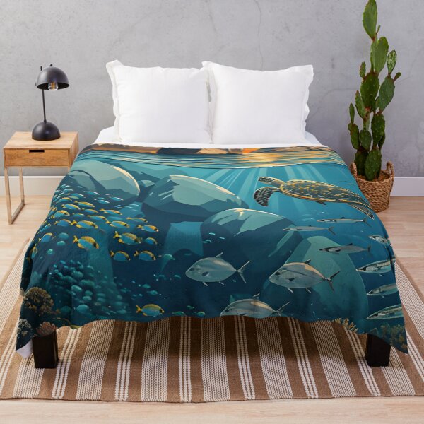 Item preview, Ocean Soul – Retro Tropical Sunset Illustration designed and sold by Spirit of Siam.