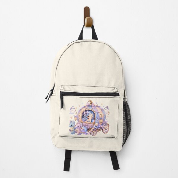 Item preview, Enchanted Mermaid Pumpkin Carriage | Cute Pastel Halloween Fantasy Art designed and sold by looplandger.