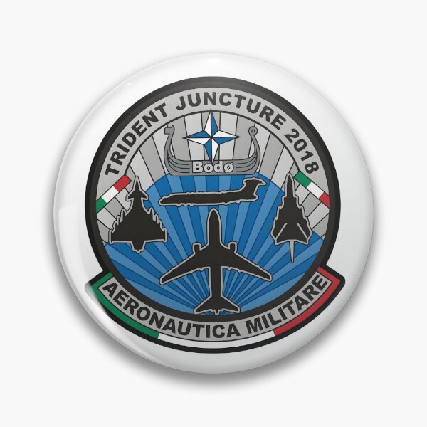 Item preview, NATO Trident Juncture 2018 Aeronautica Militare Patch designed and sold by CharlieDesings.