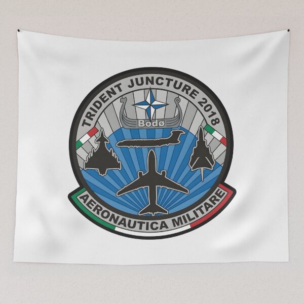 Item preview, NATO Trident Juncture 2018 Aeronautica Militare Patch designed and sold by CharlieDesings.