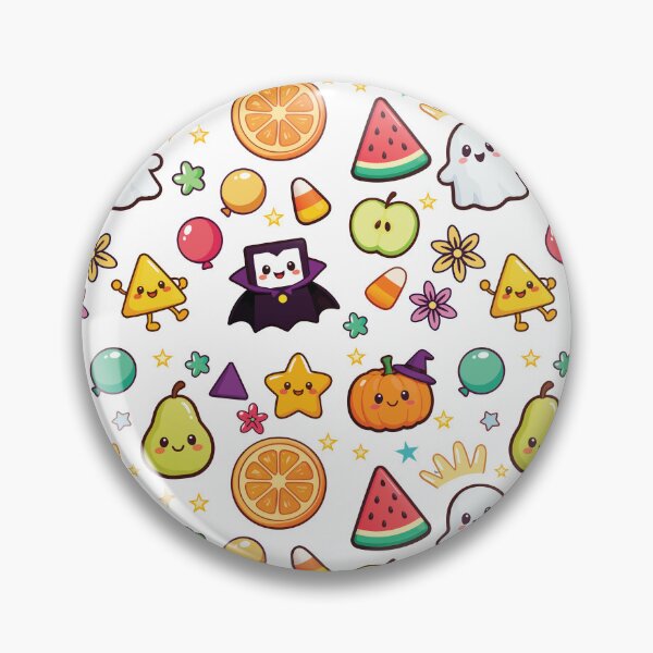 Item preview, Cute Kawaii Halloween Floating Pattern | Ghost, Pumpkin, Candy Corn & Preschool Spooky Friends designed and sold by Wintorque.
