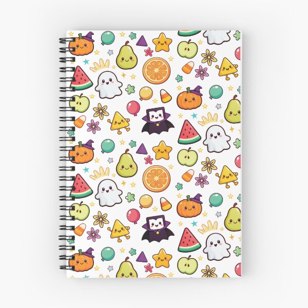 Item preview, Cute Kawaii Halloween Floating Pattern | Ghost, Pumpkin, Candy Corn & Preschool Spooky Friends designed and sold by Wintorque.