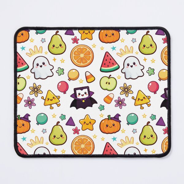 Item preview, Cute Kawaii Halloween Floating Pattern | Ghost, Pumpkin, Candy Corn & Preschool Spooky Friends designed and sold by Wintorque.