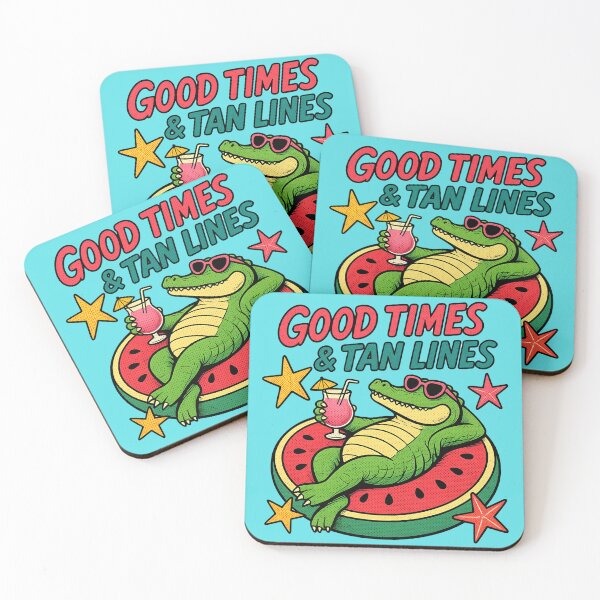 Item preview, Funny Gator Summer Vibes - Good Times And Tan Lines designed and sold by legendaryskins.