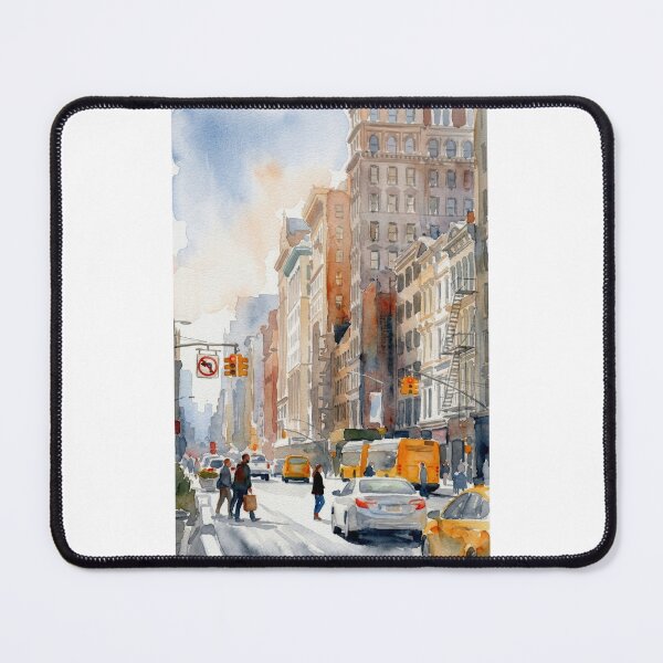 Item preview, New York City Street Watercolor Painting designed and sold by caracatita75.
