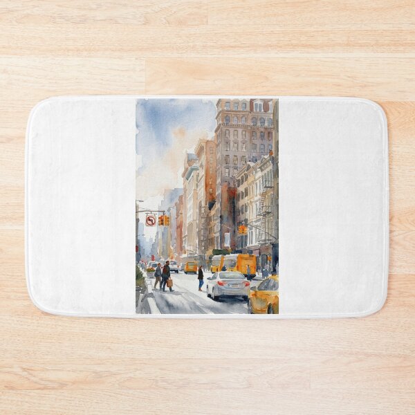 Item preview, New York City Street Watercolor Painting designed and sold by caracatita75.