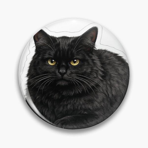 Item preview, Realistic Black Cat Loaf Sticker | Cute Fluffy Black Cat Die Cut Sticker | Cat Lover Gift designed and sold by Skedart.