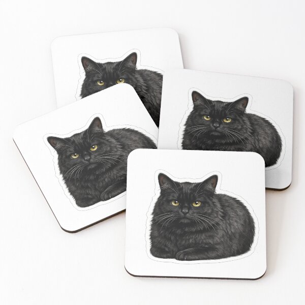 Item preview, Realistic Black Cat Loaf Sticker | Cute Fluffy Black Cat Die Cut Sticker | Cat Lover Gift designed and sold by Skedart.