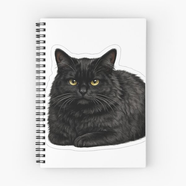 Item preview, Realistic Black Cat Loaf Sticker | Cute Fluffy Black Cat Die Cut Sticker | Cat Lover Gift designed and sold by Skedart.