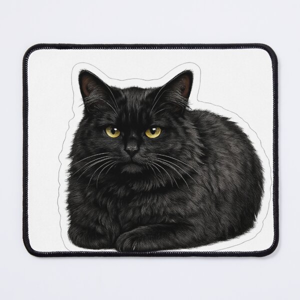 Item preview, Realistic Black Cat Loaf Sticker | Cute Fluffy Black Cat Die Cut Sticker | Cat Lover Gift designed and sold by Skedart.