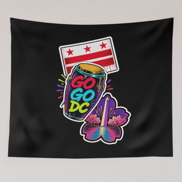 Item preview, Washington DC Go-Go – Colorful District Collage designed and sold by Fenay Designs.