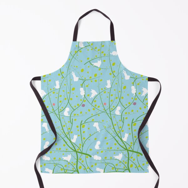 Item preview, White Cats Playing in Green Branches designed and sold by aimicat.