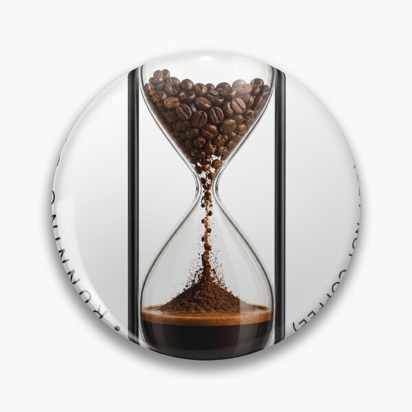 Item preview, Running Out Of Patience But Not Coffee Single Sticker - Funny Espresso Hourglass Decal designed and sold by SlapHappyArt.
