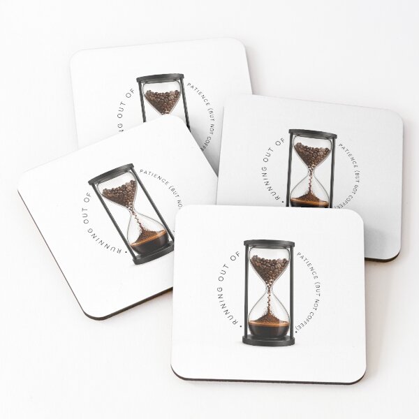 Item preview, Running Out Of Patience But Not Coffee Single Sticker - Funny Espresso Hourglass Decal designed and sold by SlapHappyArt.