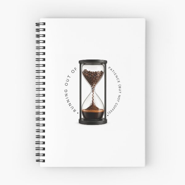 Item preview, Running Out Of Patience But Not Coffee Single Sticker - Funny Espresso Hourglass Decal designed and sold by SlapHappyArt.