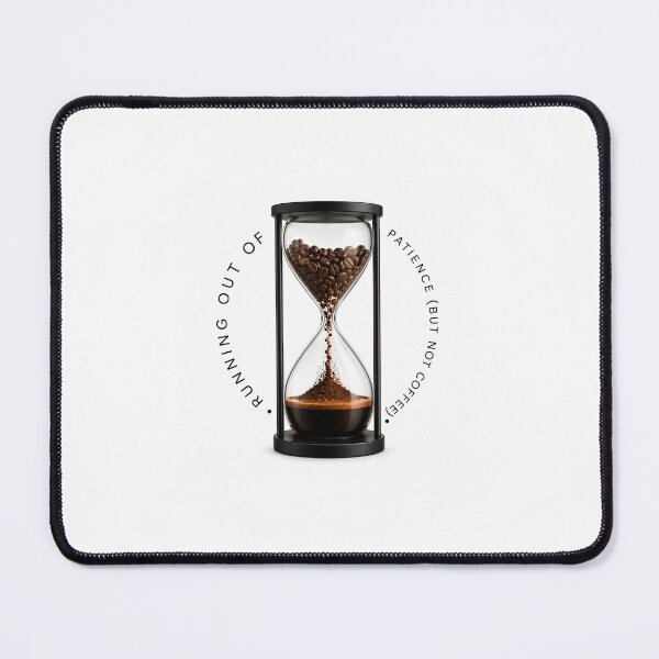 Item preview, Running Out Of Patience But Not Coffee Single Sticker - Funny Espresso Hourglass Decal designed and sold by SlapHappyArt.