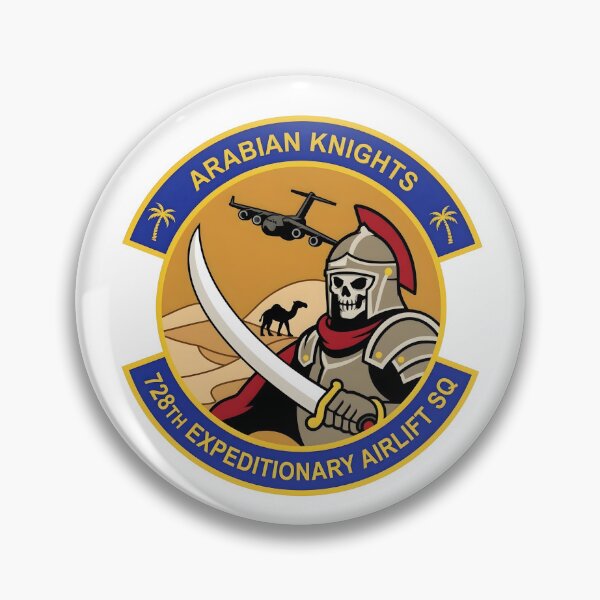 Item preview, USAF 728th Expeditionary Airlift Squadron Arabian Knights Patch designed and sold by CharlieDesings.