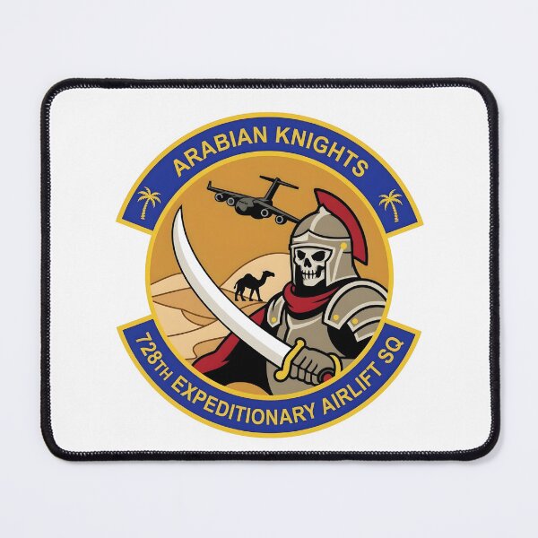 Item preview, USAF 728th Expeditionary Airlift Squadron Arabian Knights Patch designed and sold by CharlieDesings.