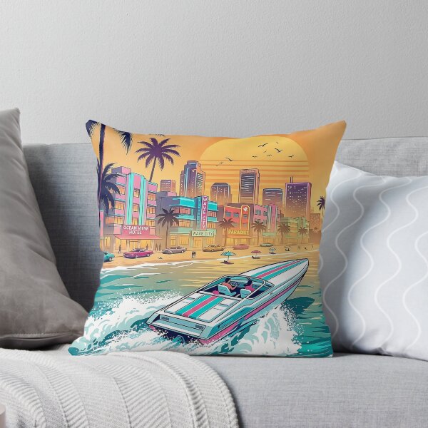 Item preview, Palm Trees and Boat Vice City Style designed and sold by Fun&Design.