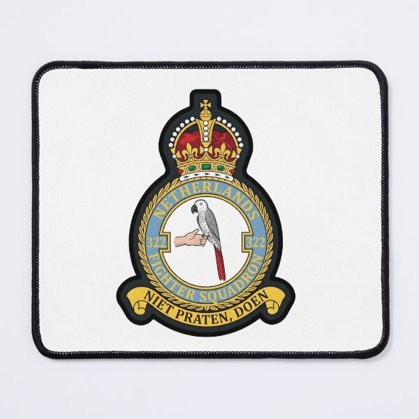 Item preview, RNLAF 322 Fighter Squadron Netherlands Crest Patch designed and sold by CharlieDesings.