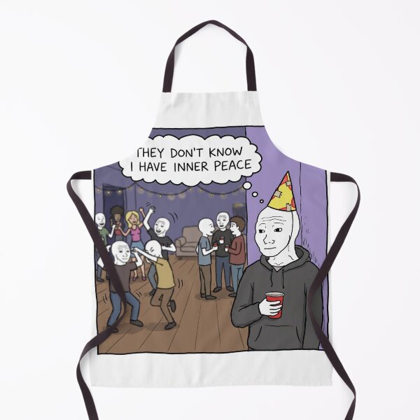 Item preview, They Dont Know I Have Inner Peace Wojak Meme Sticker designed and sold by ctbrtn.