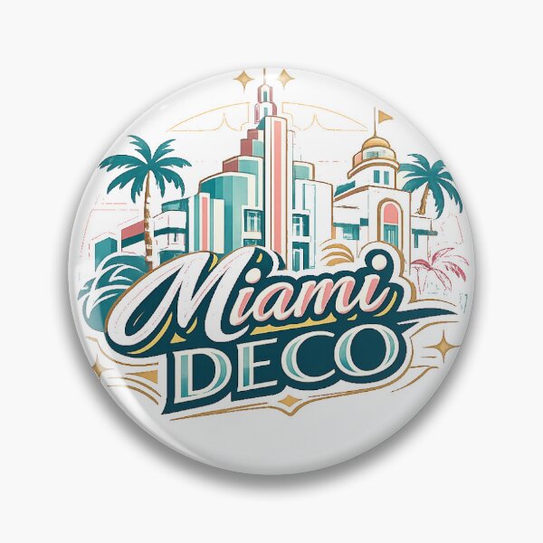 Item preview, Miami Art Deco Retro Typography Sticker designed and sold by RedRubyBubble.