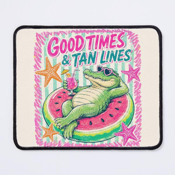 Item preview, Good Times And Tan Lines - Funny Gator Summer Vibes designed and sold by legendaryskins.