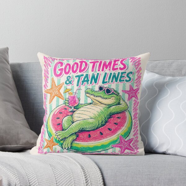 Item preview, Good Times And Tan Lines - Funny Gator Summer Vibes designed and sold by legendaryskins.