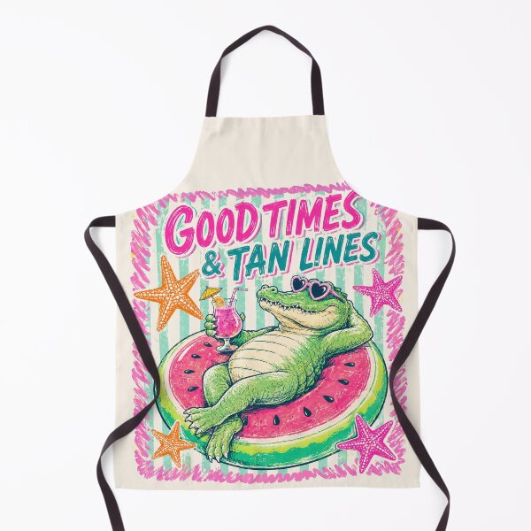 Item preview, Good Times And Tan Lines - Funny Gator Summer Vibes designed and sold by legendaryskins.