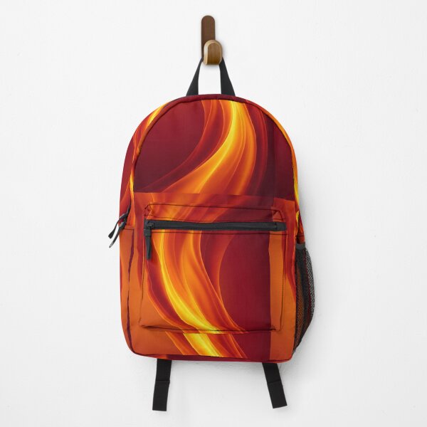 Item preview, Vibrant Fiery Orange Abstract Waves designed and sold by MegzDesign.