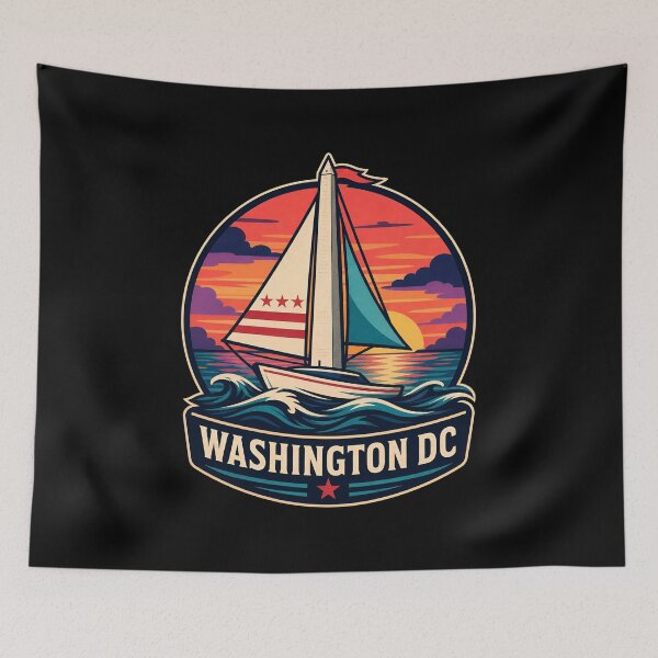 Item preview, Washington DC Sunset Sail – Monument Mast & Flag designed and sold by Fenay Designs.