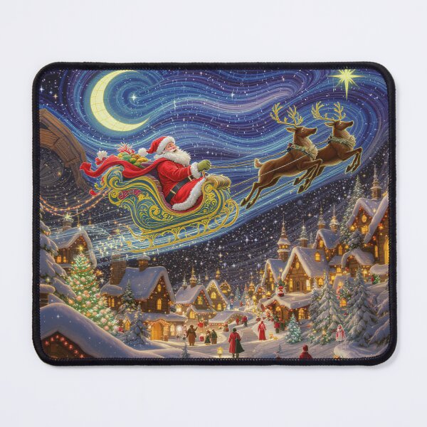 Item preview, Magical Christmas Village With Santa And His Sleigh designed and sold by GaffaDesigns.