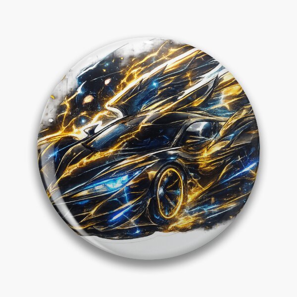 Item preview, Thunder Falcon Hypercar – Futuristic Lightning Car Sticker designed and sold by blossomfun.