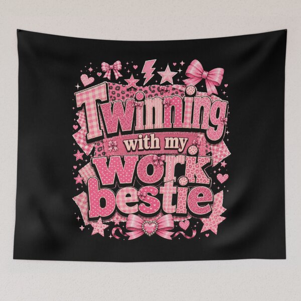 Item preview, Twining with My Work Bestie – Cute Coworker Friendship designed and sold by THREE LITTLE BEANS.
