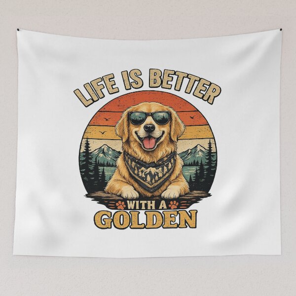 Item preview, Life is better with a Golden designed and sold by Wiko08.
