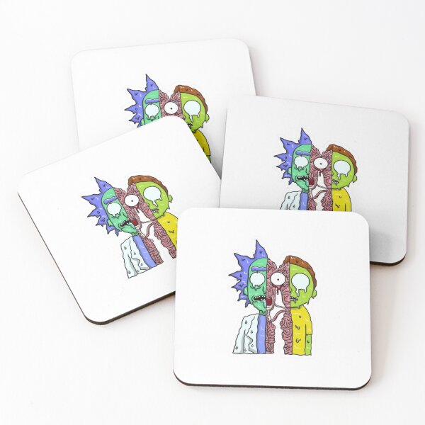 Item preview, Rick and Morty Anatomy | Split Character Horror Art | Adult Animation Decal designed and sold by suh shop.