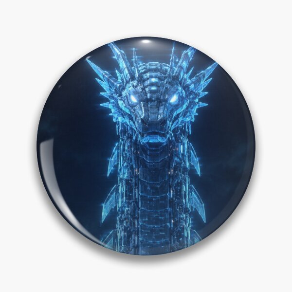 Item preview, Gigantic Holographic Machine Sea Serpent | Original Cyberpunk Mecha Ocean Art designed and sold by Sticleg.