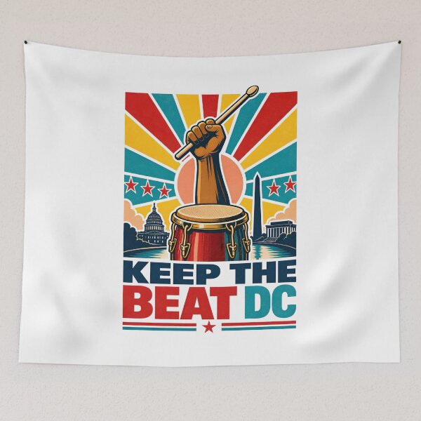 Item preview, Keep the Beat DC – Go-Go Drum Power designed and sold by Fenay Designs.