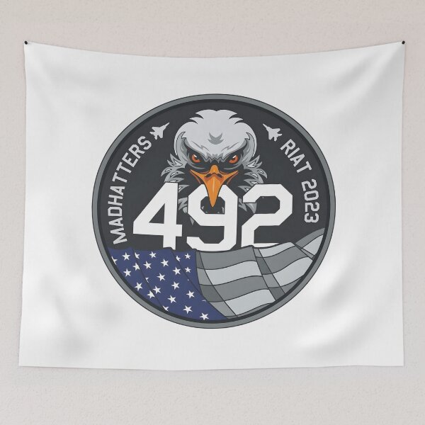Item preview, USAF 492d Fighter Squadron RIAT 2023 Deployment Patch designed and sold by CharlieDesings.