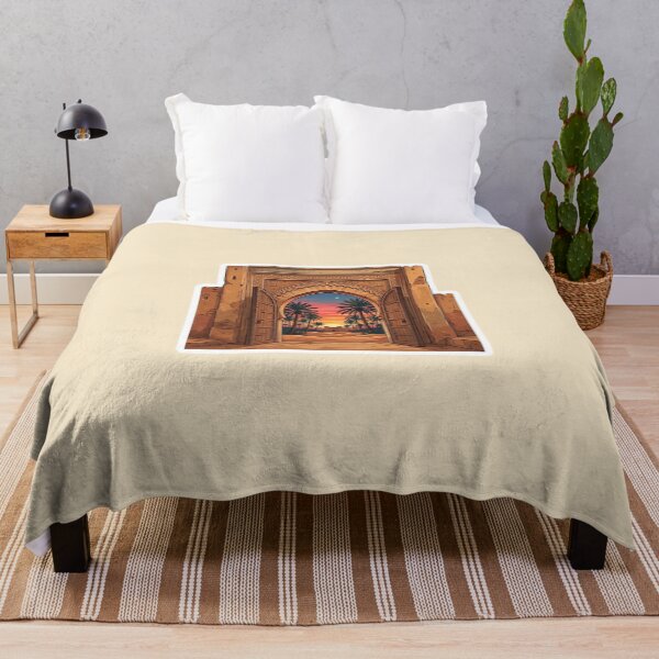 Item preview, Aesthetic Vintage Moroccan Door Desert Oasis Sunset designed and sold by MorcVibe.