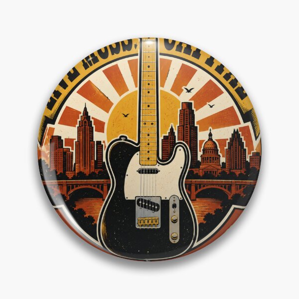 Item preview, Live Music Capital Austin Guitar Sticker designed and sold by RedRubyBubble.