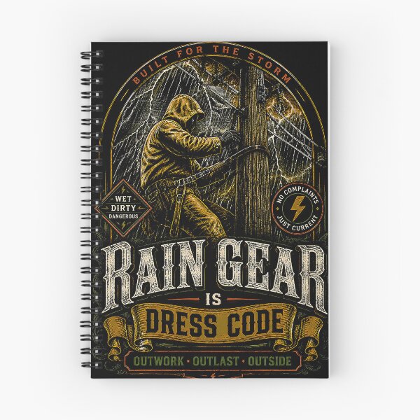Item preview, Heavy Storm Lineman Art - Rain Gear Is Dress Code designed and sold by RoyalOrderGallery.