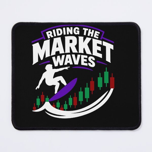 Item preview, Riding the Market Waves Surfer Riding a Candlestick Chart with Sunset Trading Illustration for Stock Market Traders and Investors designed and sold by Huddy-clothes.