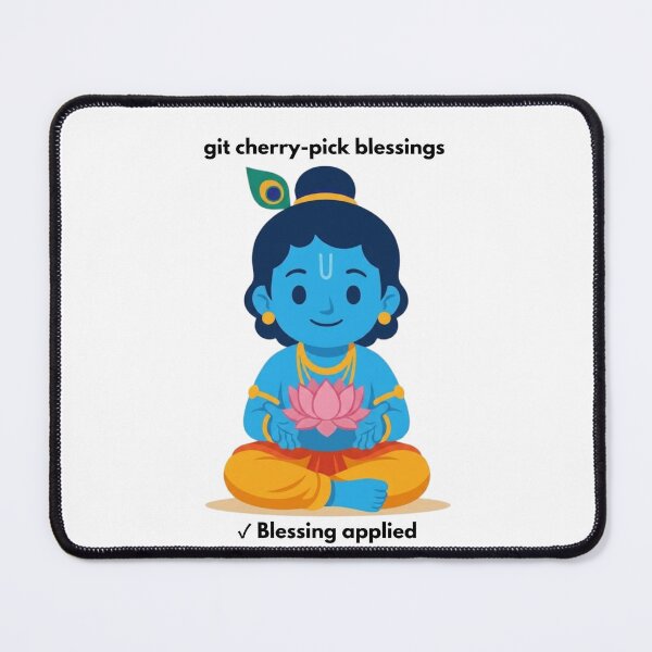 Item preview, git cherry-pick blessings | Git Developer Sticker | Tech Humor designed and sold by BhaktiByte.