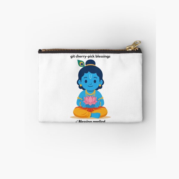 Item preview, git cherry-pick blessings | Git Developer Sticker | Tech Humor designed and sold by BhaktiByte.