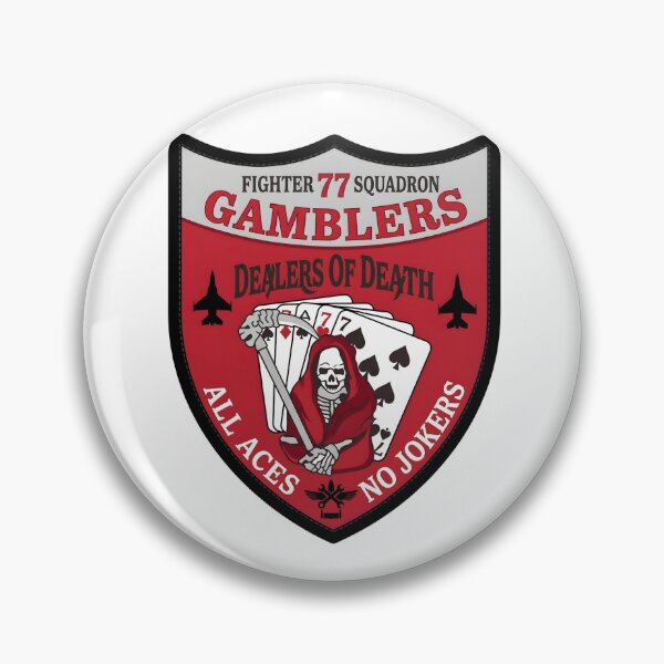 Item preview, USAF 77th Fighter Squadron Gamblers Shield Patch designed and sold by CharlieDesings.