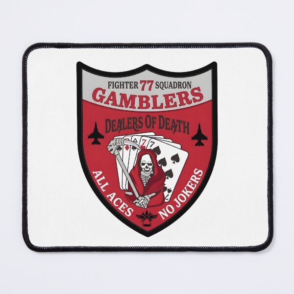 Item preview, USAF 77th Fighter Squadron Gamblers Shield Patch designed and sold by CharlieDesings.